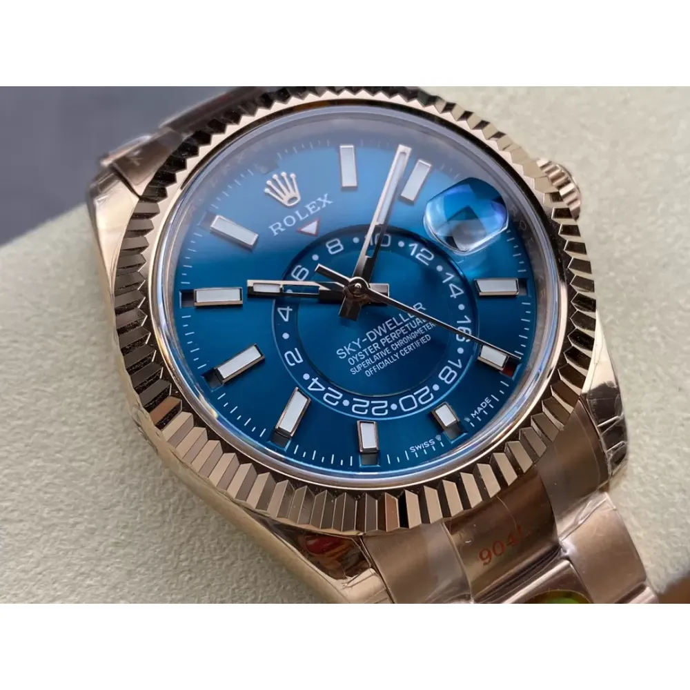 Rolex Sky-Dweller 336935 Skywalker Rose Gold And Blue Dial Steel Swiss 2824 Movement