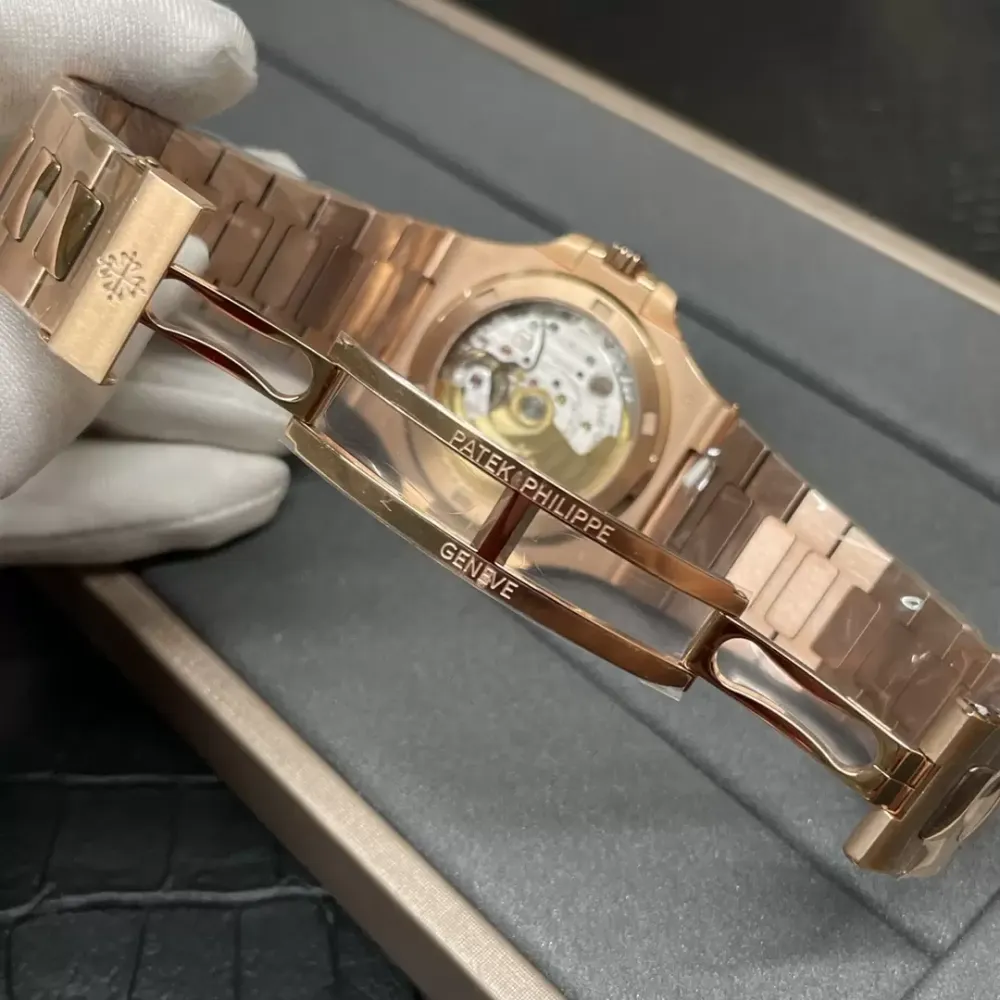 Patek Philippe Nautilus 5711/1R RG 3KF 1:1 Best Edition Brown Textured Dial on RG Bracelet A324 Super Clone V2