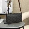 𝗖𝗘𝗟𝗜𝗡𝗘 | Arc de Triomphe underarm bag black 𝟮𝟬*𝟭𝟬*𝟰𝒄𝒎