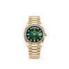 ROLEX Day-Date 40mm Green Ombre Diamond Dial Yellow Gold President Automatic Men's Watch 128238