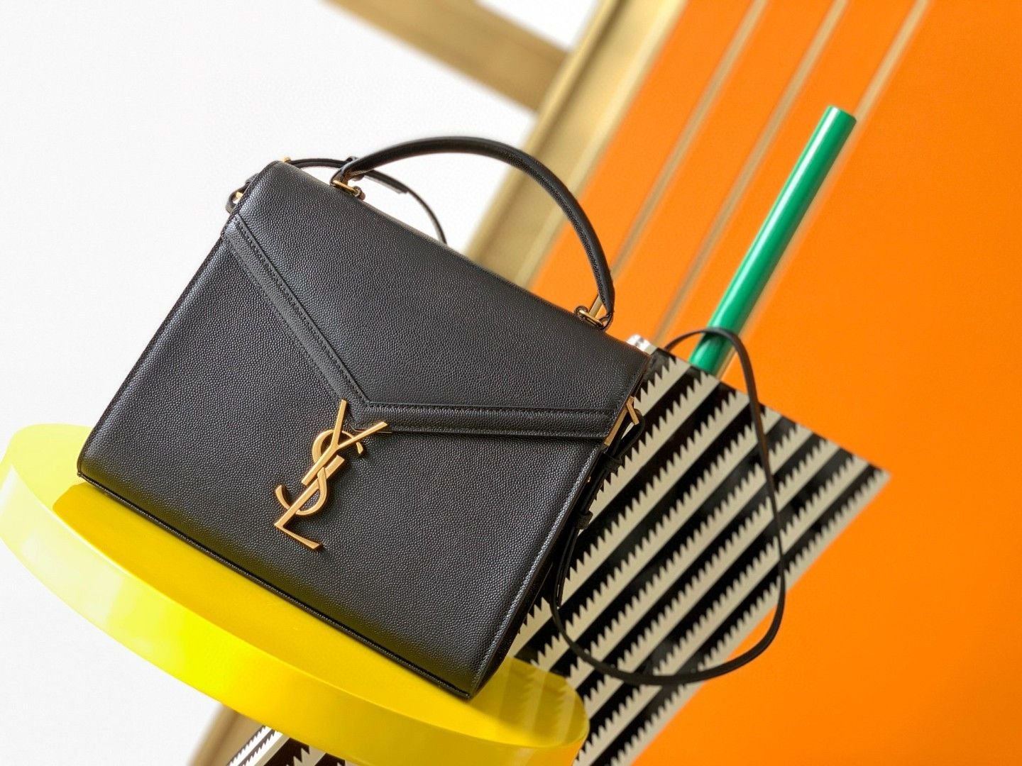 Cassandra Medium Grain-Pressed Leather Tote Bag