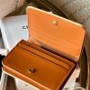 Triomphe compact wallet in shiny calfskin