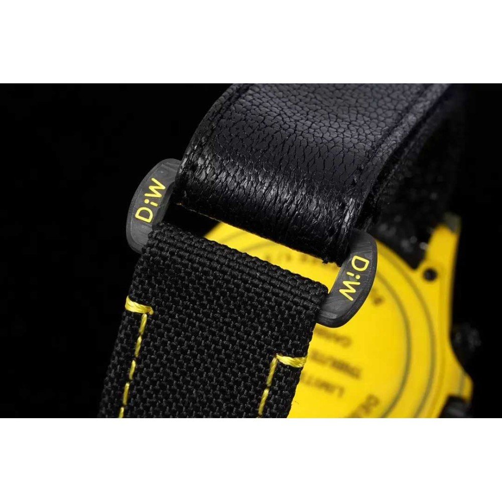 Rolex DIW Modified Datona Carbon Fiber Yellow Black Dial Swiss 4130 Movement