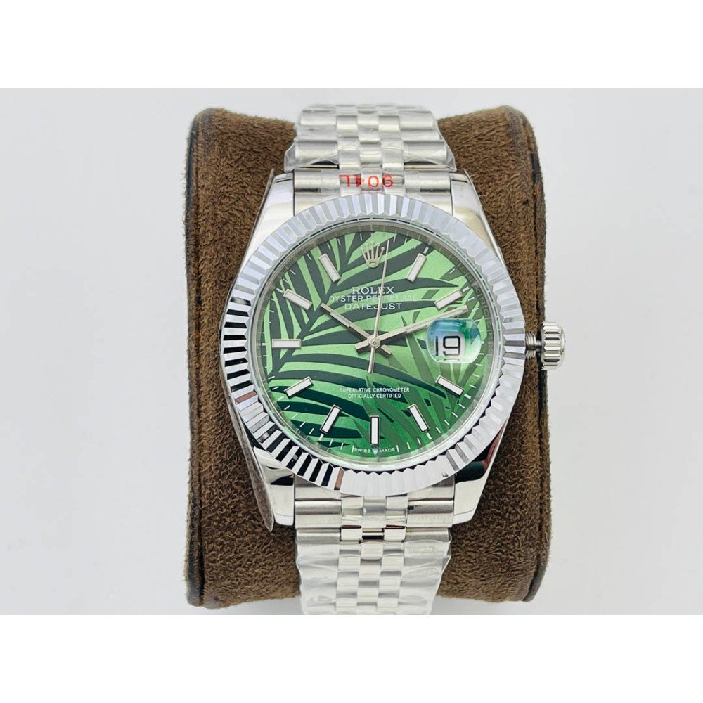 Rolex Datejust 126231 Green Palm Dial White Gold Jubilee Bracelet Swiss Clone Movement