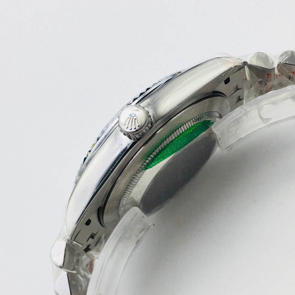 Rolex Datejust Black Dial Diamond White Gold Swiss Clone Movement