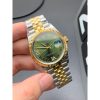 Rolex Datejust 126233 Olive Green Roman Dial Diamond Yellow Gold Steel Swiss Movement