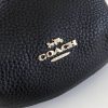 COACH prse kiss lock print solid color coin purse Black
