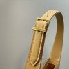 【𝑳𝑬 𝟓 𝑨 𝟕】𝙍𝙤𝙨𝙚 same style smooth plain leather 𝙃𝙊𝘽𝙊 handbag Plain leather Tabby Gold/Apricot 𝟔𝟓𝟕𝟐𝟐𝟖