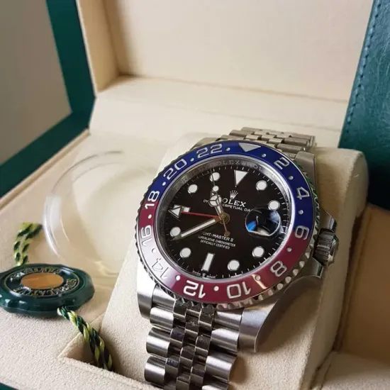Rolex GMT Master II Batman & Pepsi 126710 Oyster Jubilee Bracelet Stainless Steel