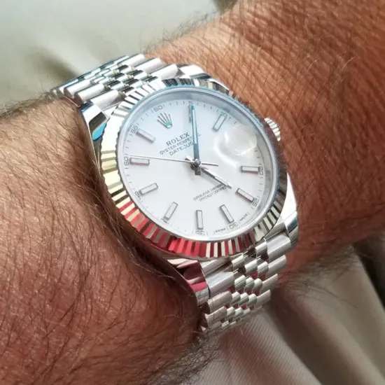Rolex Datejust 41 Oystersteel and 18K White Gold 41 mm White Dial 126334-0010