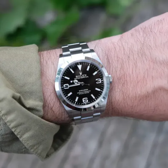 Rolex Explorer I MKII Stainless Steel Black Arabic Index 39mm 214270-0003 Unworn