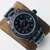Rolex Yacht-Master 116655 All Black Dial Ceramic Bezel Black Strap 3135 Movement