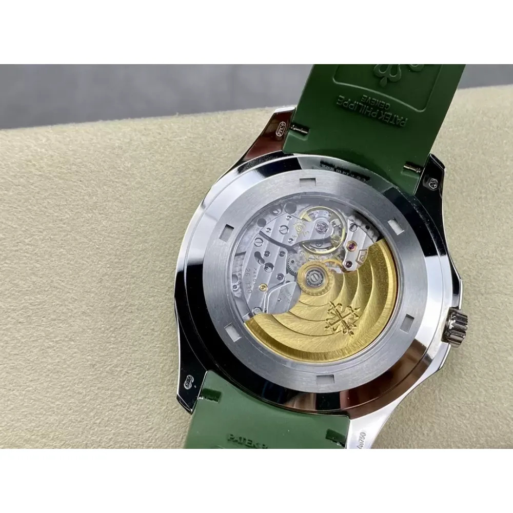 Patek Philippe Aquanaut 5168G-010 SS 3KF Best Edition Green Dial on Green Rubber Strap A324 Super Clone V3