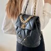 【 Original imported leather all steel 】 24C Early Spring Resort Series 19 Double backpacks come ZP AS4223w1380