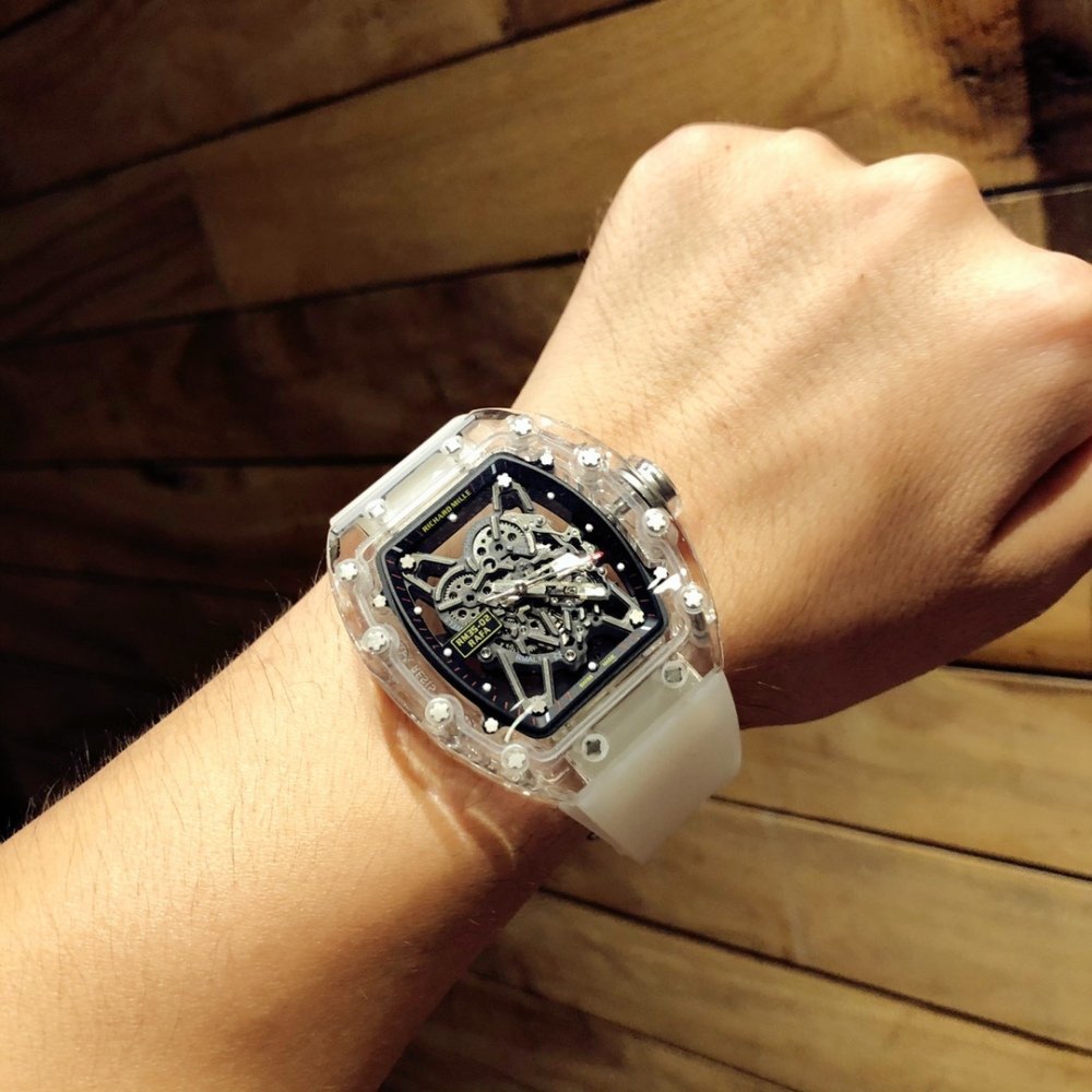 Richard Mille RM35-02 Men Mechanical Watch Rubber Band galaas