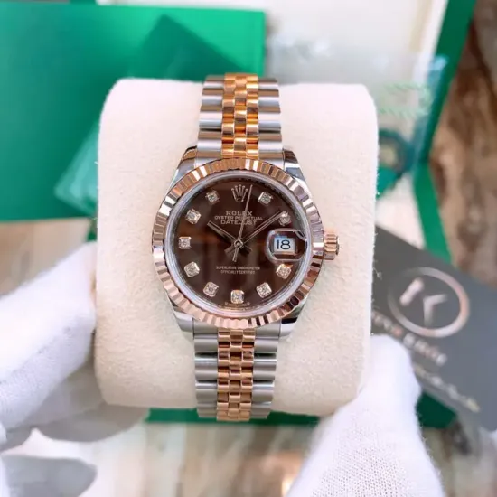 Rolex Lady-Datejust 28 Oystersteel and Everose Gold Women's Watch 279171-0011