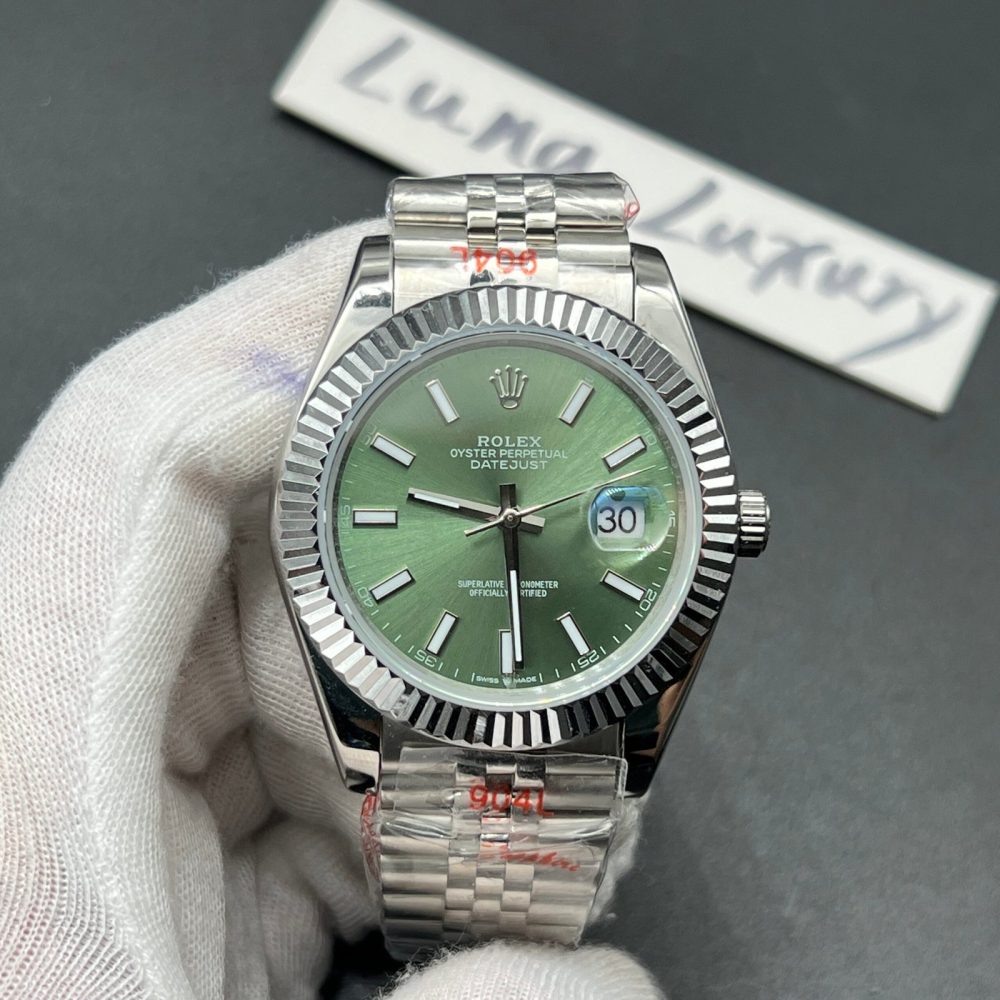 Rolex Datejust 41 Mint Green Dial Steel & White Gold m126334-0028