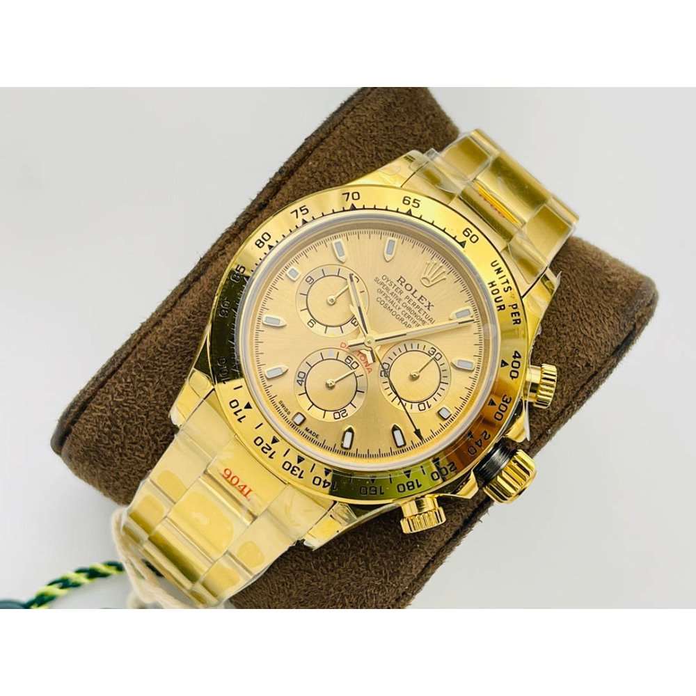 Rolex Daytona 116528 18K Yellow Gold Champagne Dial 4130 Movent