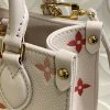 Louis Vuitton OnTheGo BB Handbag Sunrise Aquarelle Series Strawberry Red Silk Screen M47115