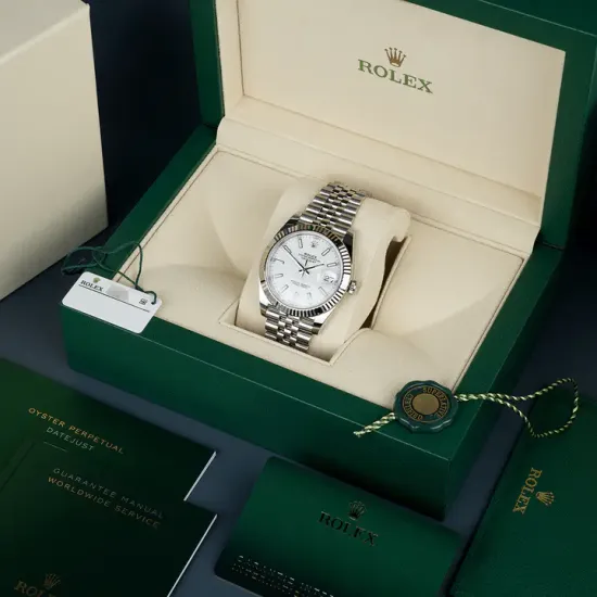 Rolex Datejust 41 Oystersteel and 18K White Gold 41 mm White Dial 126334-0010