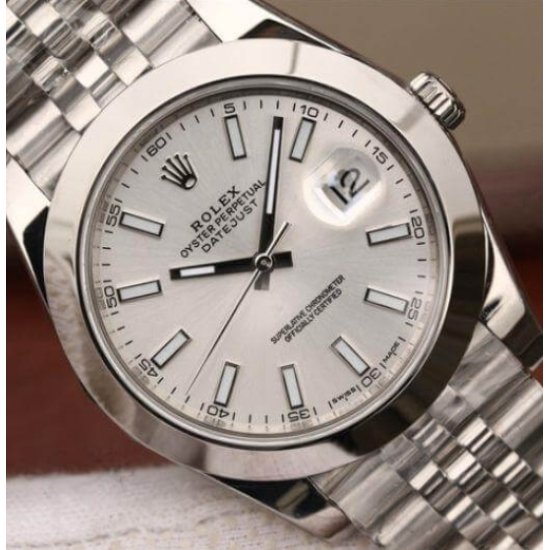 Rolex Datejust 116200 White Dial Jubilee Bracelet White Gold Swiss Clone Movement
