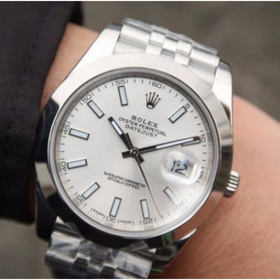 Rolex Datejust 116200 White Dial Jubilee Bracelet White Gold Swiss Clone Movement