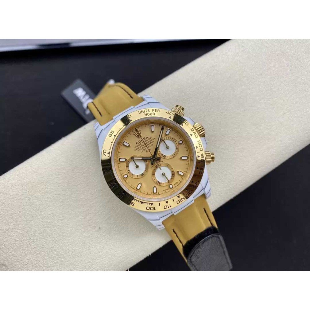 Rolex DIW Modified Datona Yellow Gold Dial Swiss 4130 Movement