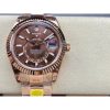 Rolex Sky-Dweller 336934 1:1 Best Edition Rose Gold Chocolate Dial Steel Swiss 2824 Movement