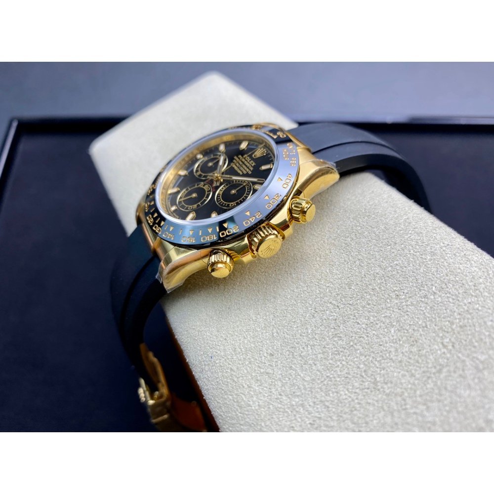 Rolex Daytona 116518LN Black Dial Rubber Strap A7750 Movement
