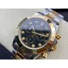Rolex Daytona 116523 Yellow Gold Black Diamond Dial Two Tone A7750 Movement