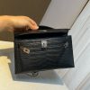 mini matte black silver Hermès handbag