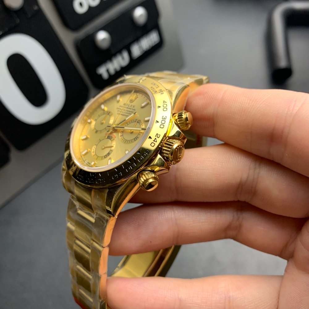 Rolex Daytona 116528 All Yellow Gold 40mm Champagne Dial Super Clone 4130 Movement