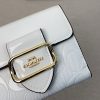 Coach September new signature logo patent leather premium leather wallet