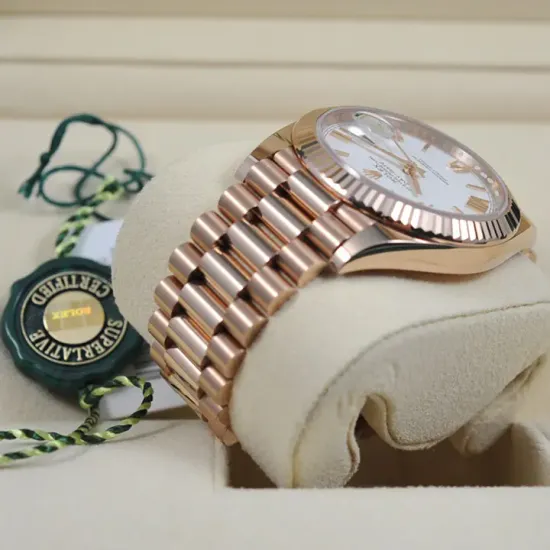Rolex Day-Date President 40mm Everose gold White Dial 228235-0032 Unworn
