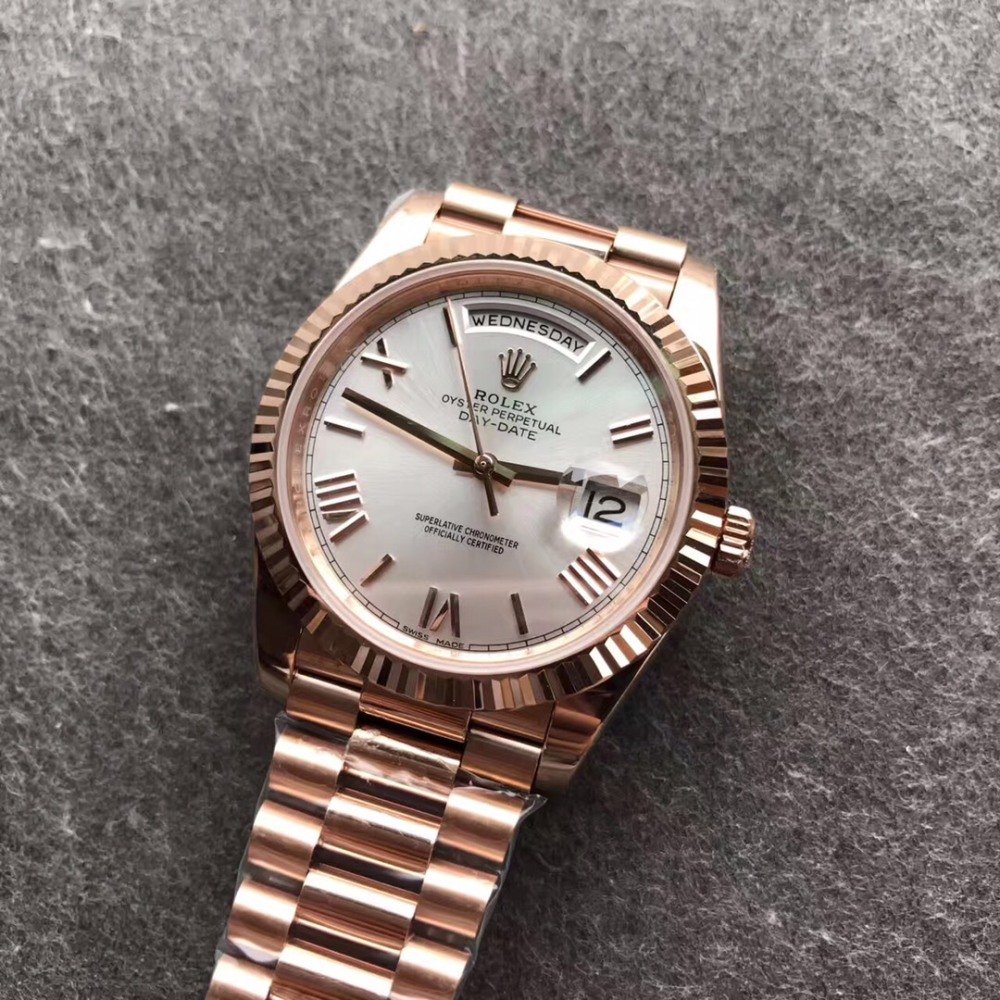 Rolex Day-Date 228235 Rose Gold Sundust Dial President Bracelet A3255 (Tungsten Heavy Versio)