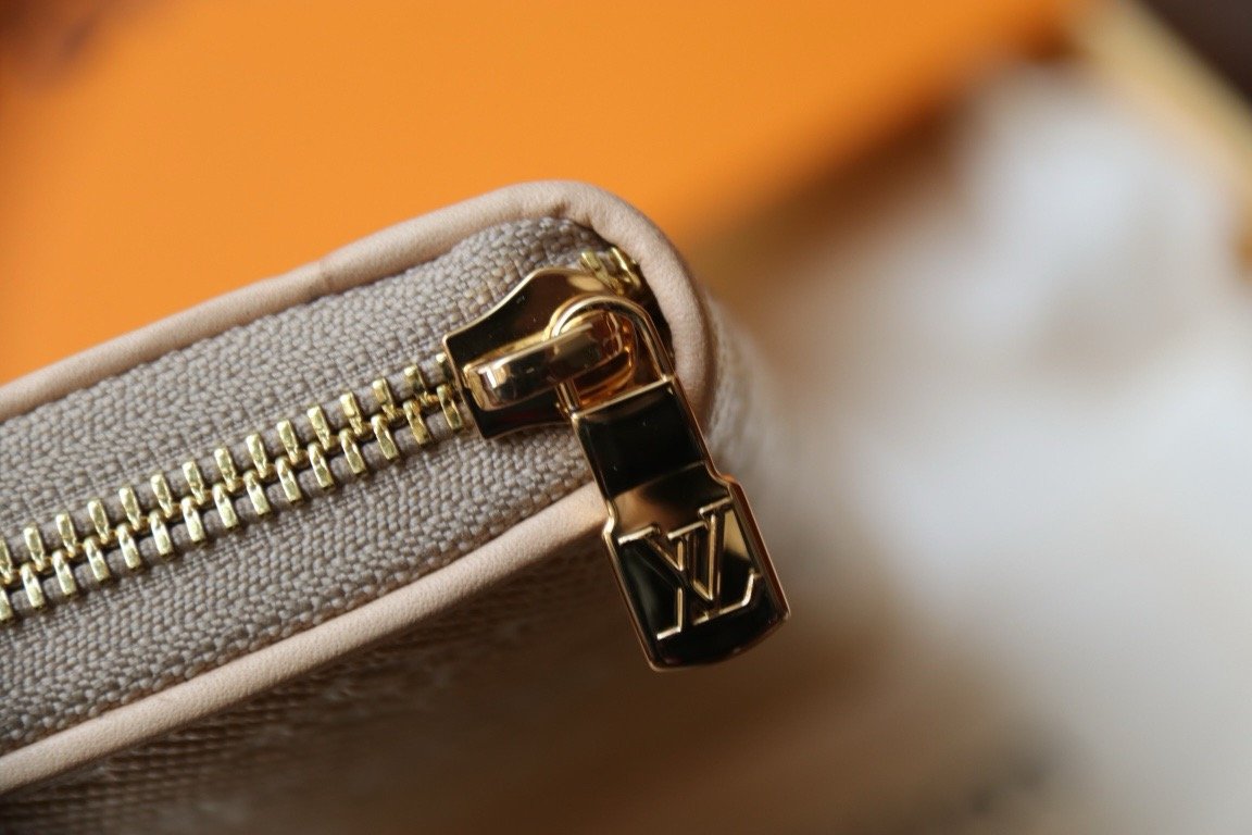 LV Gold Single Zipper Wallet Series