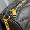 YSL new sade small underarm cylinder bag sheepskin black/gold 699703