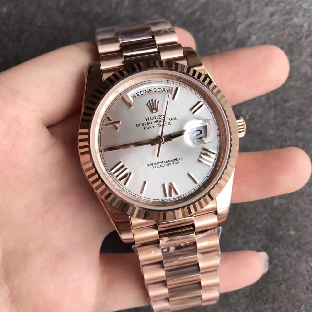 Rolex Day-Date 228235 Rose Gold Sundust Dial President Bracelet A3255 (Tungsten Heavy Versio)