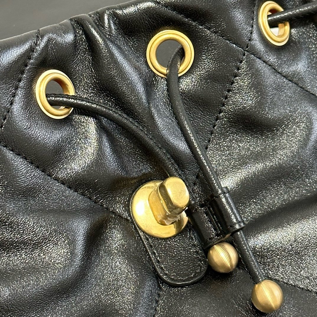 【 Original imported leather all steel 】 24C Early Spring Resort Series 19 Double backpacks come ZP AS4223w1380