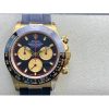 Rolex Daytona 116518 Yellow Gold Black Dial Rubber Strap A4130 Movement