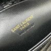 New College Shiny Cracked Mini Messenger Bag Waxed Black Leather/Antique Gold 779430