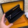 LV zipper wallet embossed wallet wallet card holder
