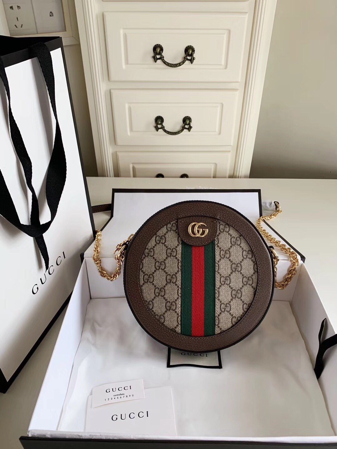 Gucci Ophidia Series Mini Round Bag