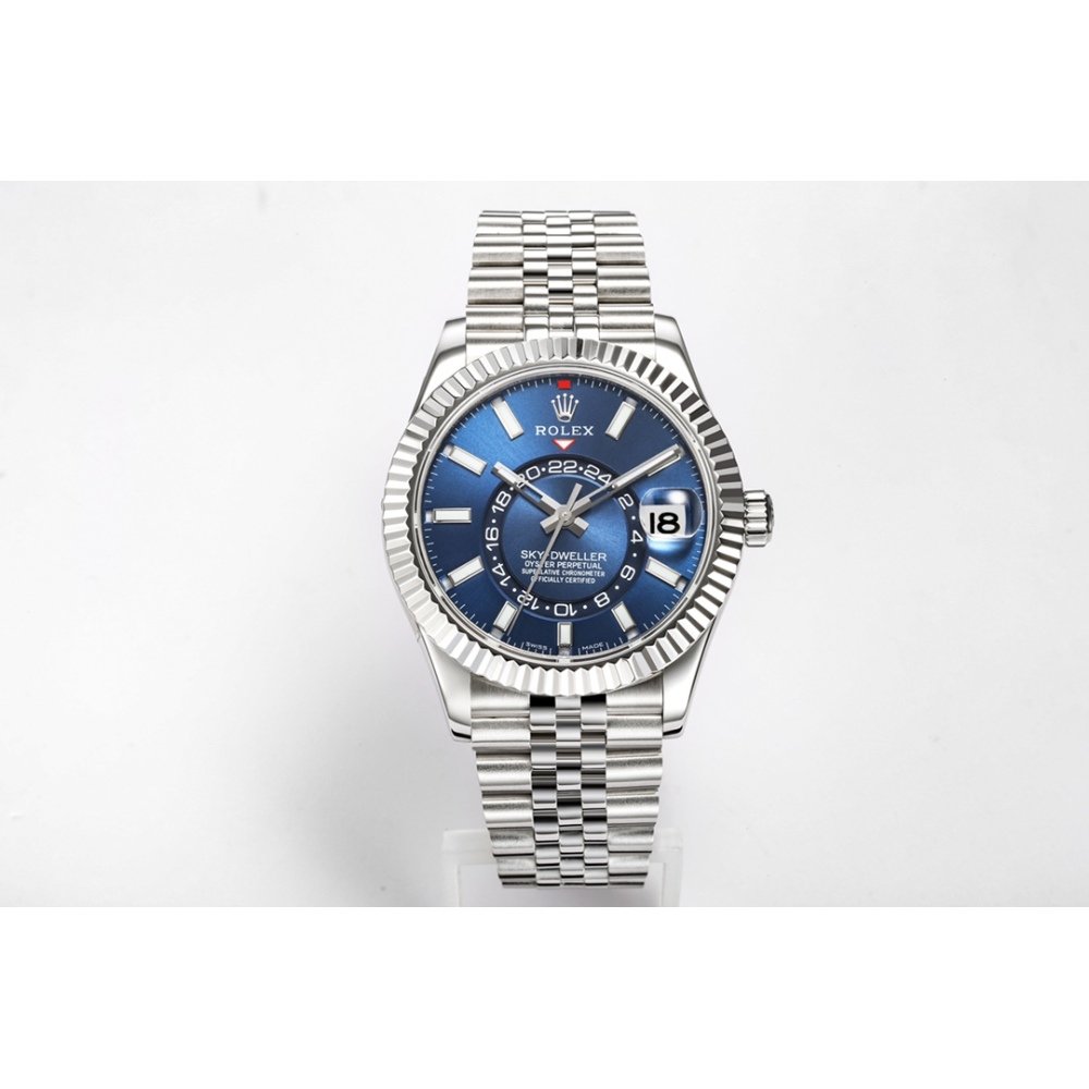 Rolex Sky-Dweller 326934 904L SS ZF 1:1 Best Edition Blue Dial SS Bracelet 2824 Movement