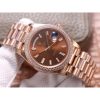 Rolex Day-Date 228345RBR Chocolate color Diamond Dial Steel 3255 Movement