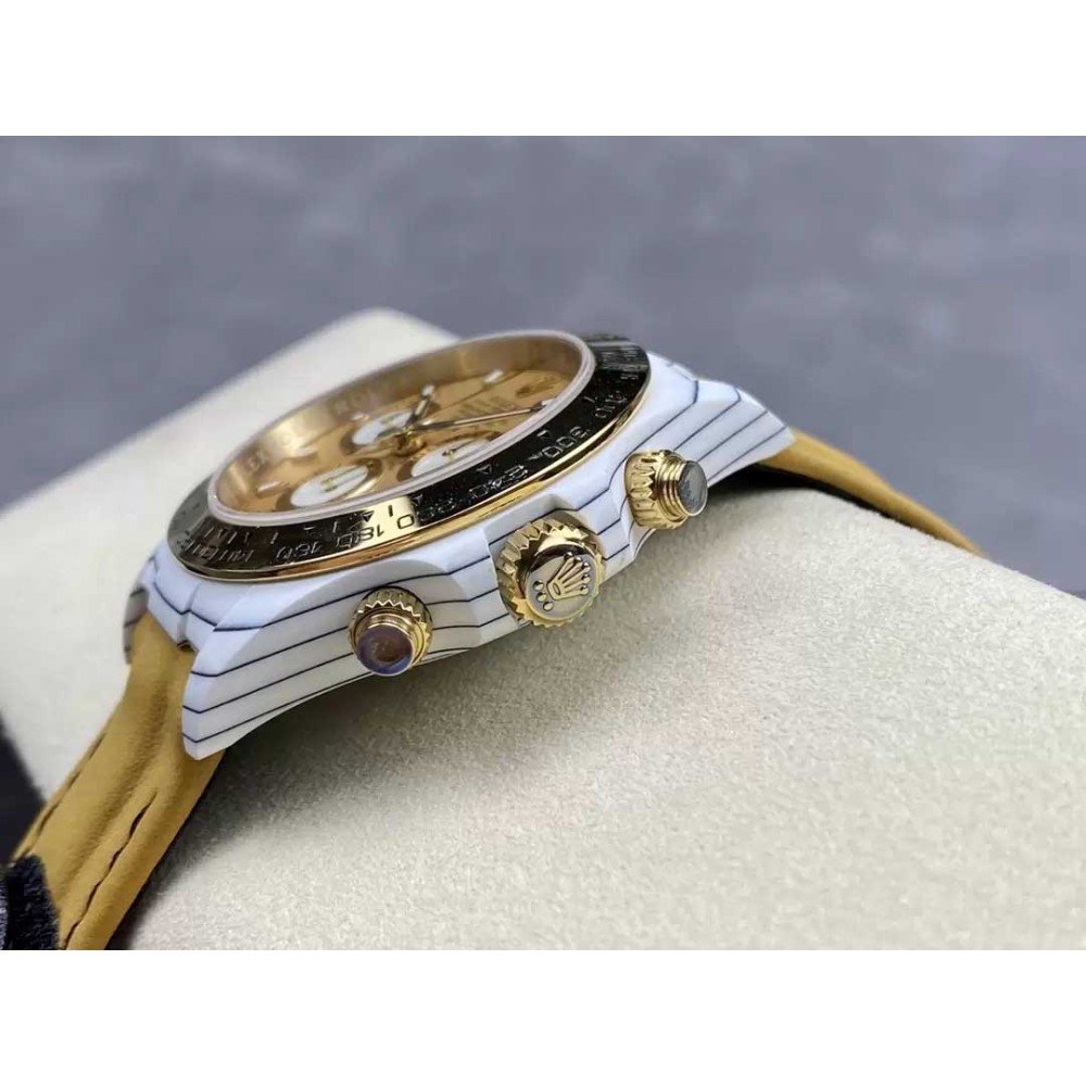 Rolex DIW Modified Datona Yellow Gold Dial Swiss 4130 Movement