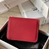 triomphe compact wallet in shiny calfskin Claret