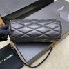 YSL new sade small underarm cylinder bag sheepskin black/gold 699703