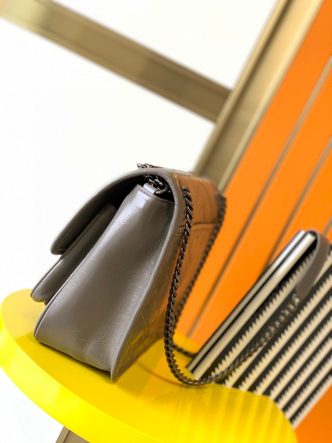 YSL NIKI BABY Retro Leather Handbag