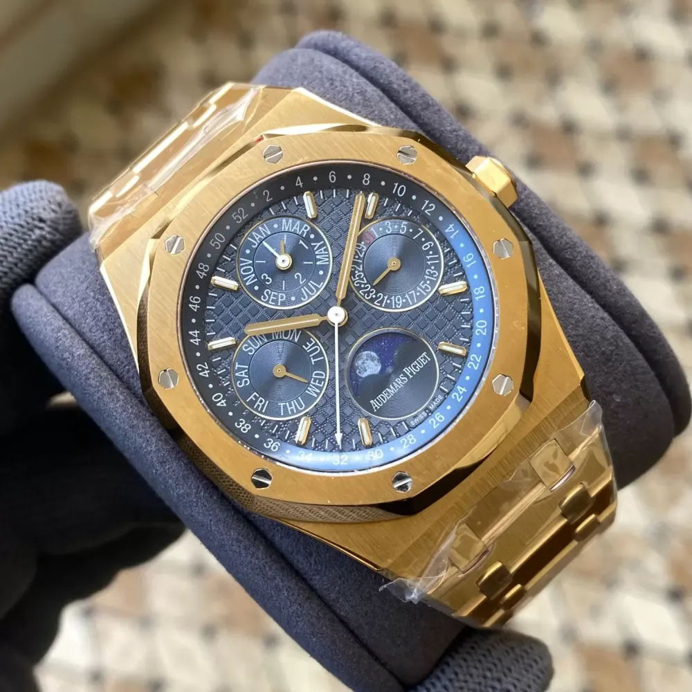 AP Royal Oak 41mm Complicated 26574 YG APS F1:1 Best Edition Blue Dial on YR Bracelet A5134 (CHS)